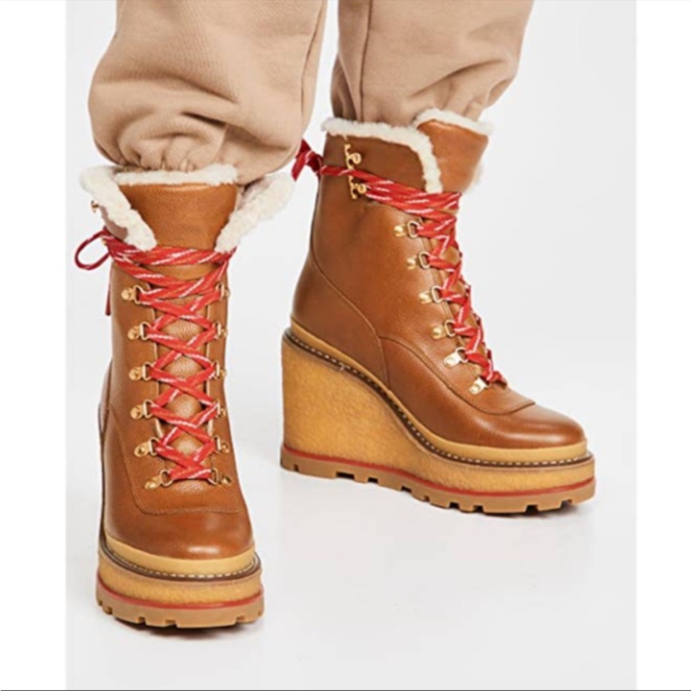 Tory Burch hiking boot worn once!